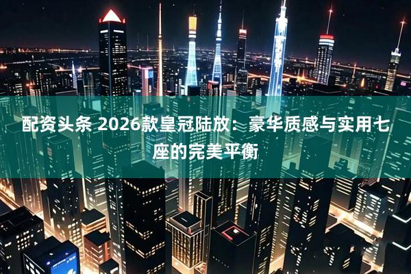 配资头条 2026款皇冠陆放：豪华质感与实用七座的完美平衡